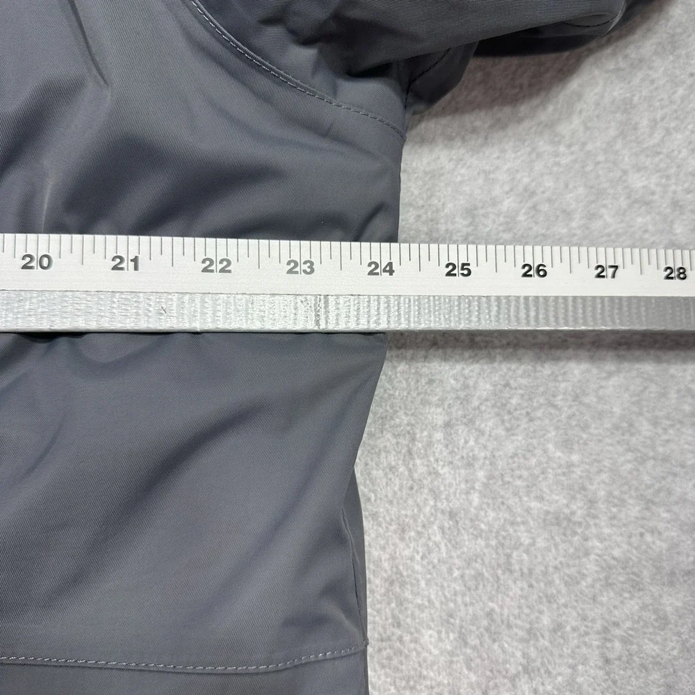 LL Bean Rugged Ridge Parka Medium Gray Ski Jacket Primaloft Tek Zip No Hood